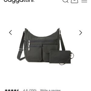 Baggallini Everywhere Gray  Crossbody Bag